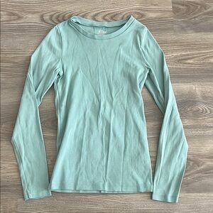 J. Crew Women's Mint Green Long Sleeve Top
